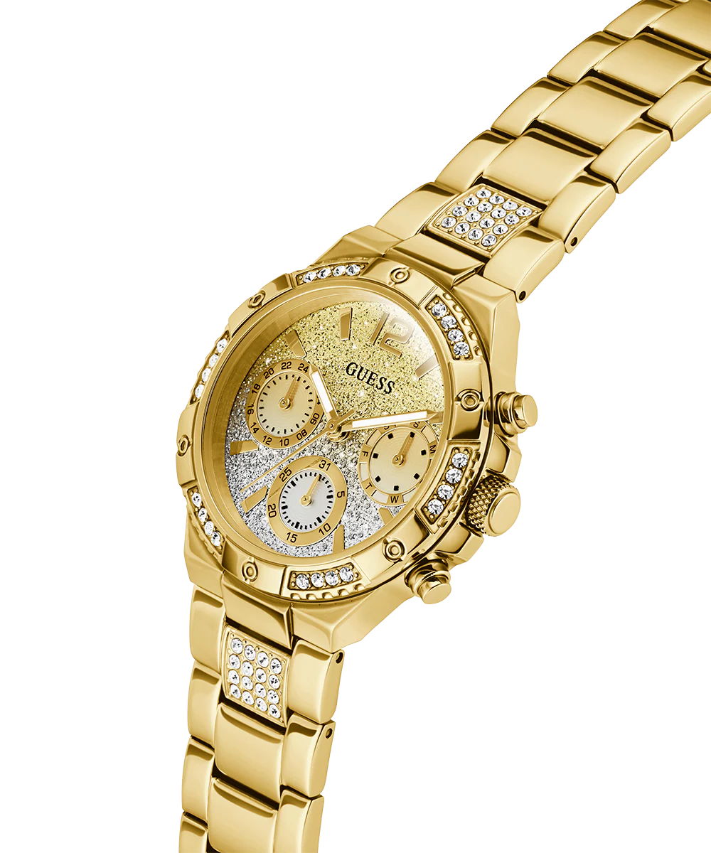 GUESS Ladies Gold Tone Multi-function Watch
