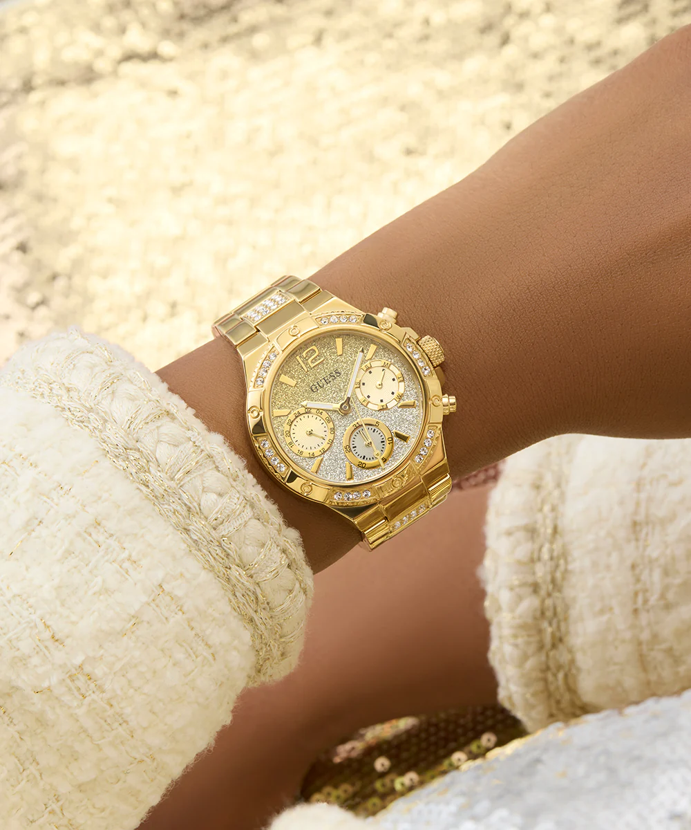 GUESS Ladies Gold Tone Multi-function Watch