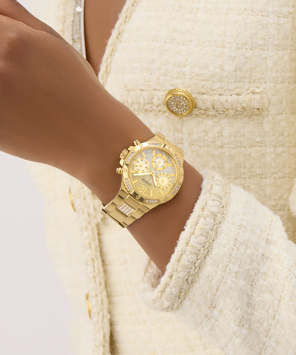 GUESS Ladies Gold Tone Multi-function Watch