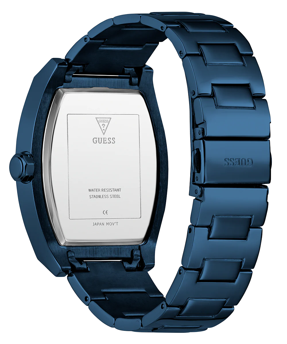 GUESS Mens Blue Analog Watch