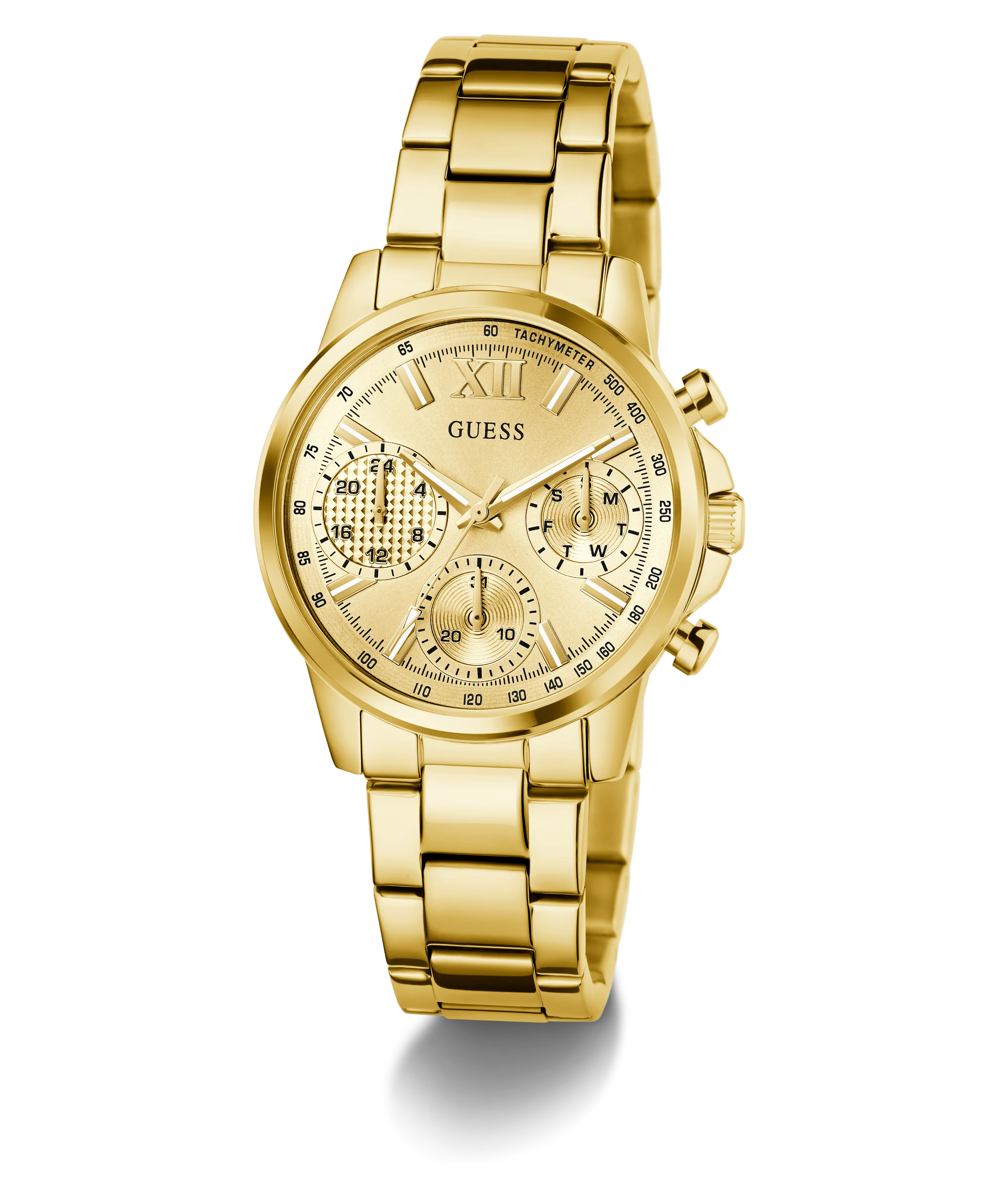 GUESS Ladies Gold Tone Multi-function Watch