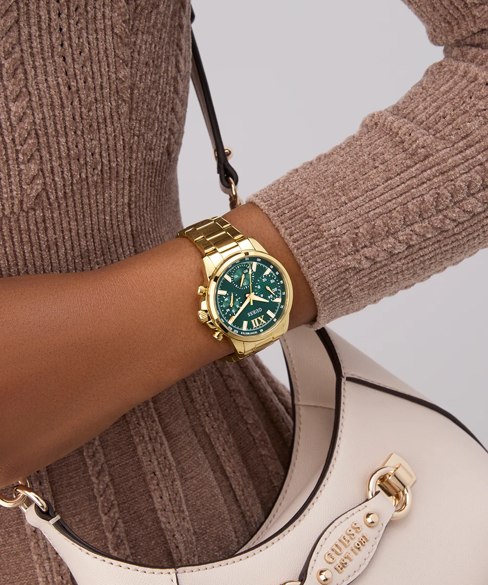 GUESS Ladies Gold Tone Multi-function Watch