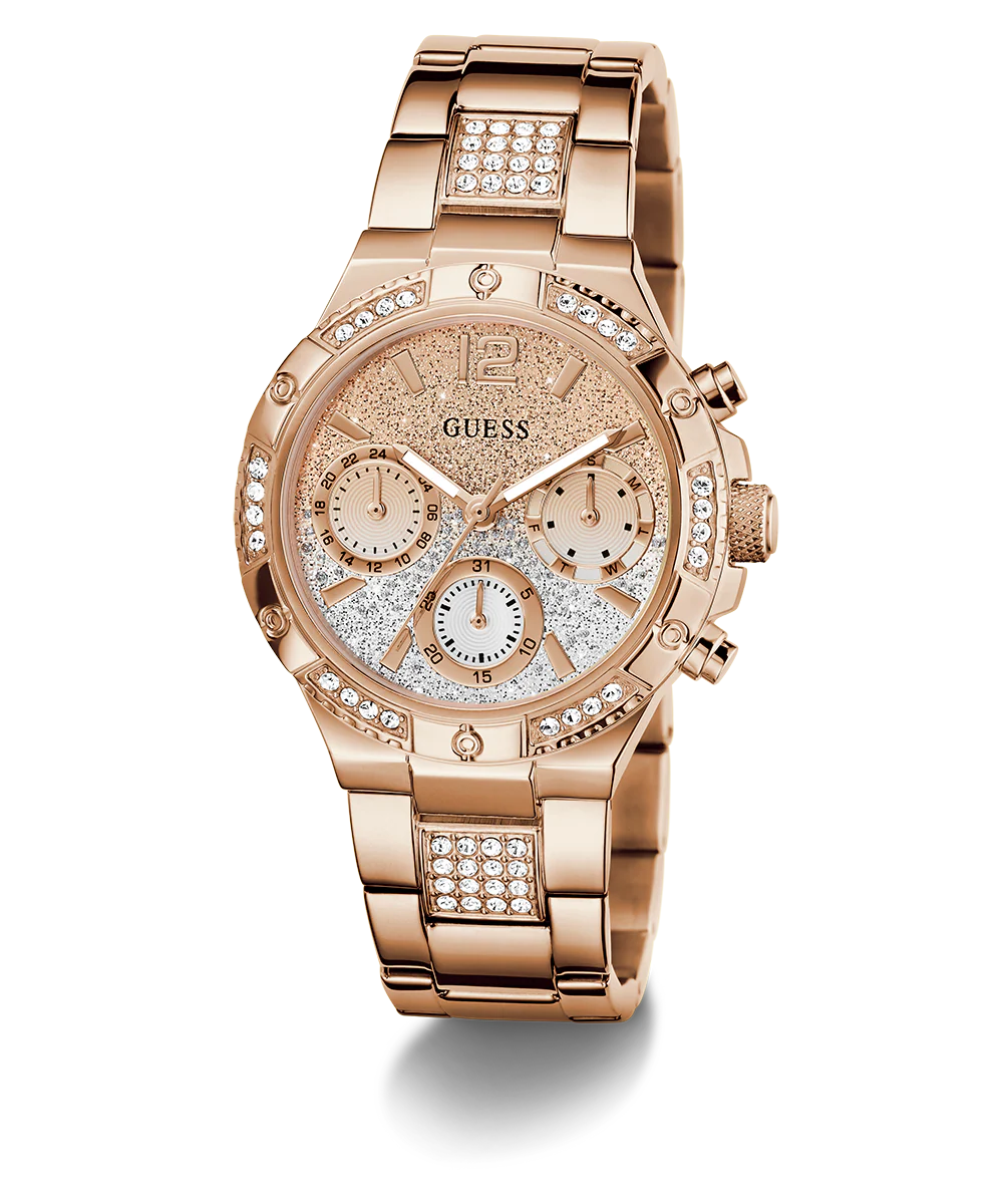 GUESS Ladies Rose Gold Tone Multi-function Watch