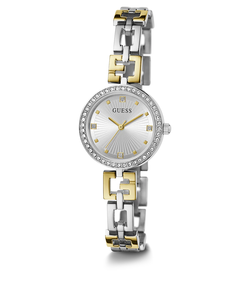 GUESS Ladies 2-Tone Silver Tone Analog Watch