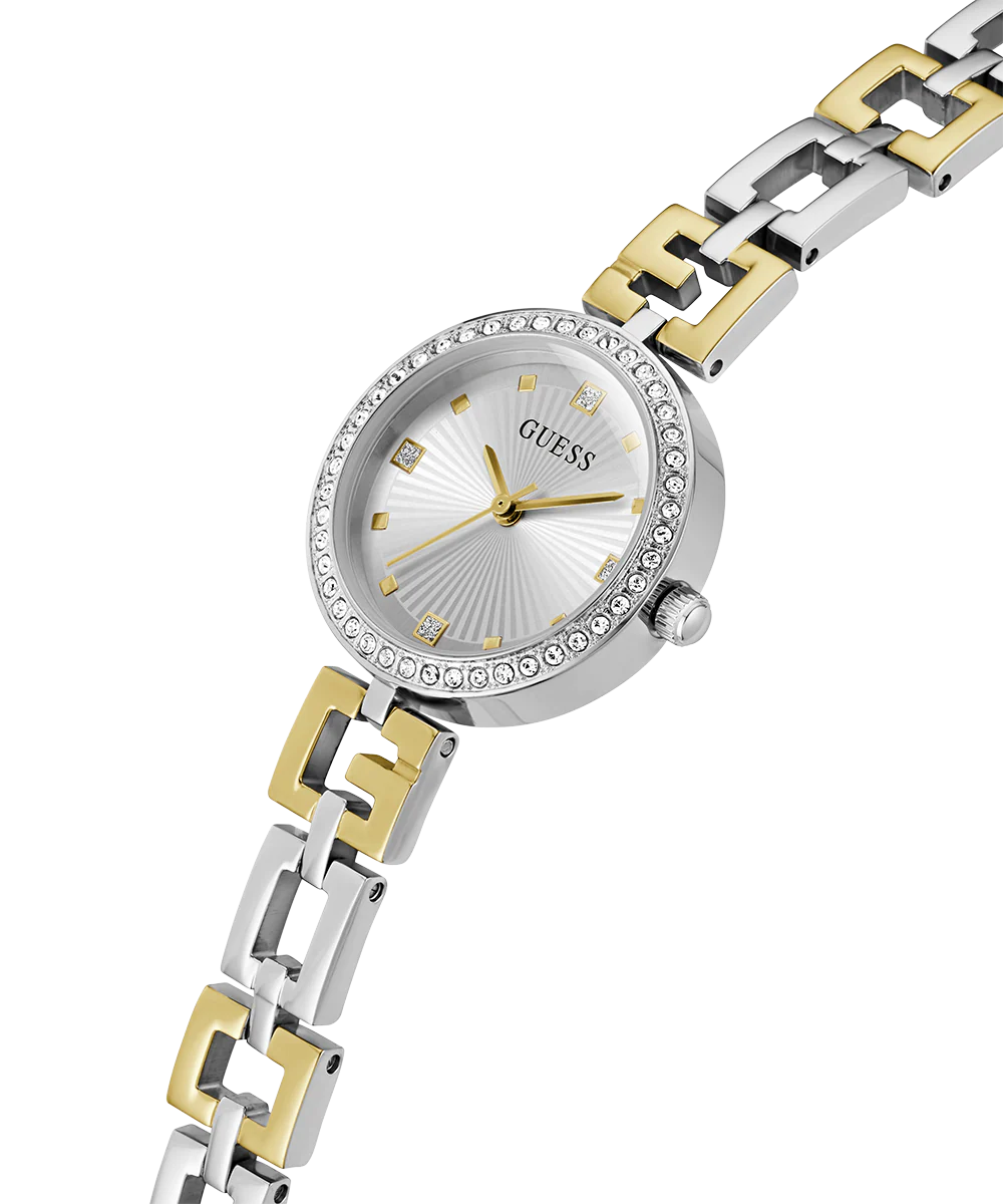GUESS Ladies 2-Tone Silver Tone Analog Watch
