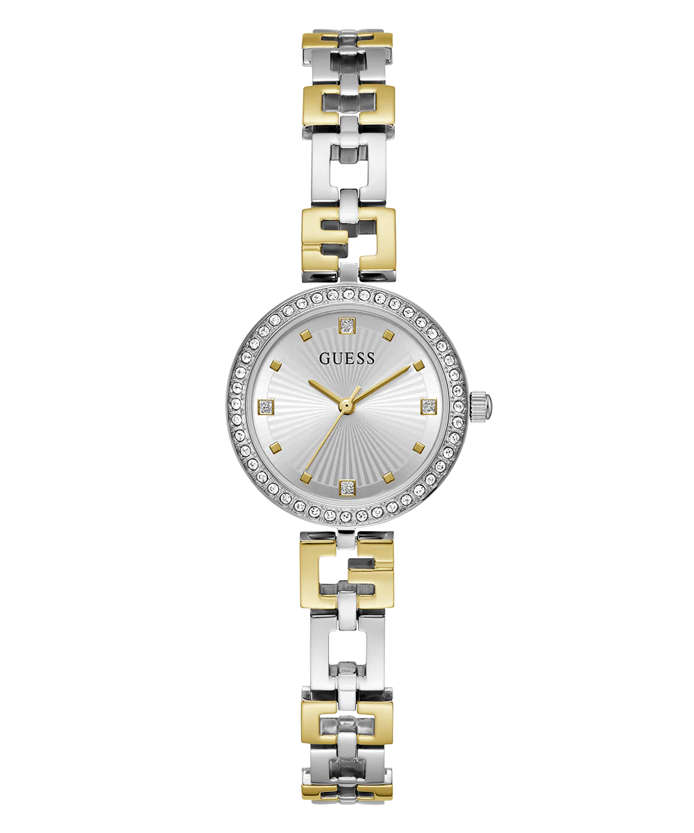GUESS Ladies 2-Tone Silver Tone Analog Watch
