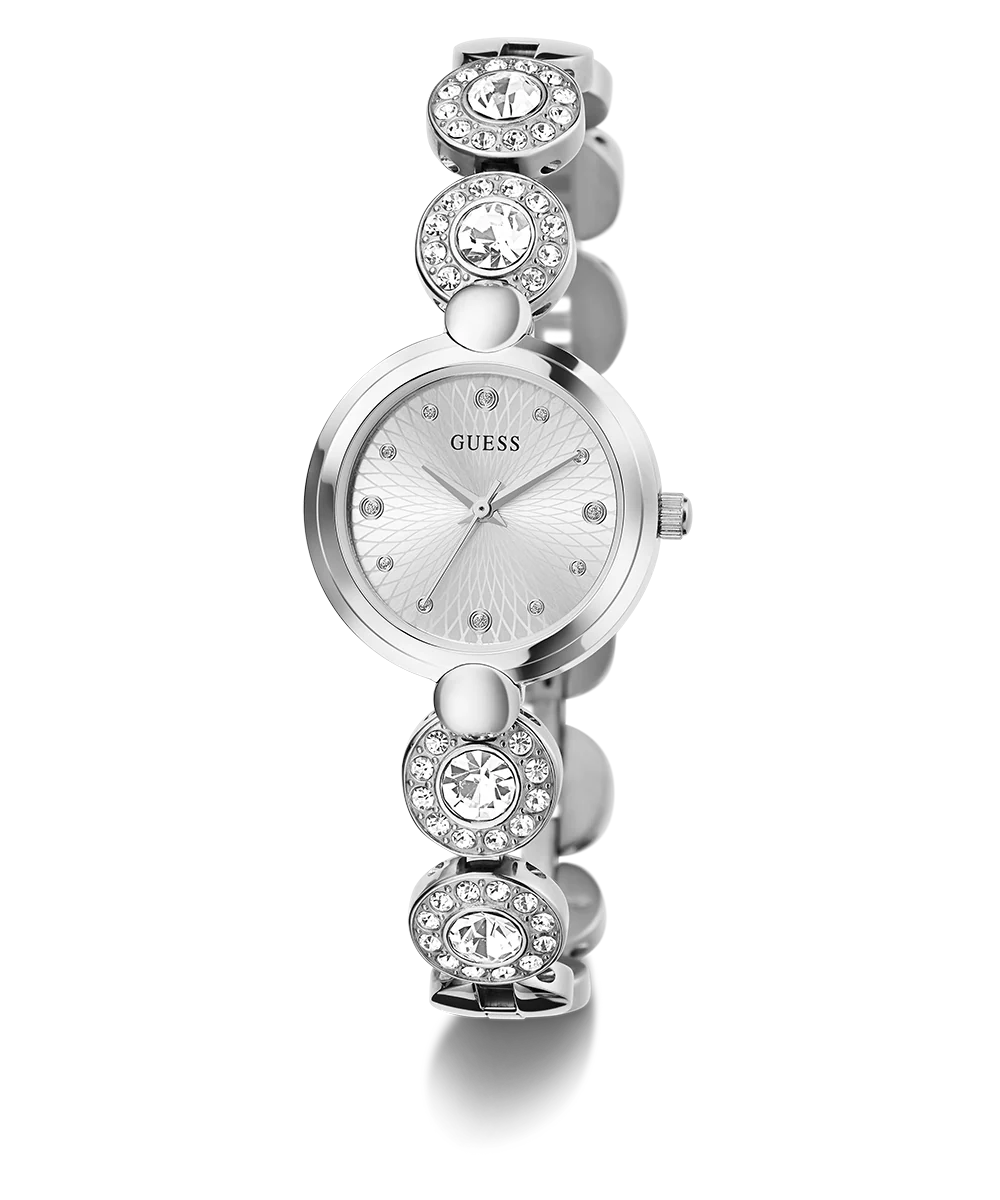 GUESS Ladies Silver Tone Analog Watch