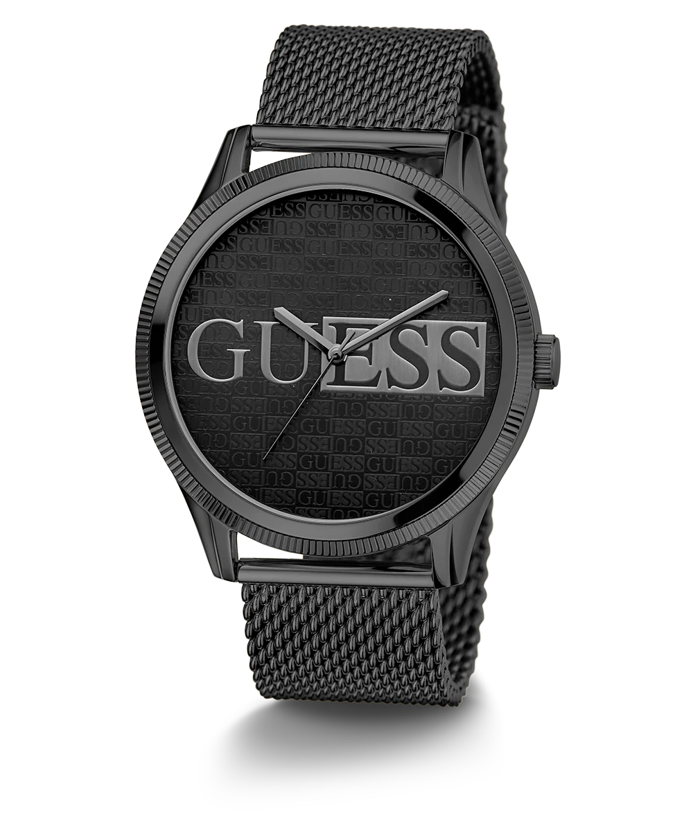 GUESS Mens Black Analog Watch