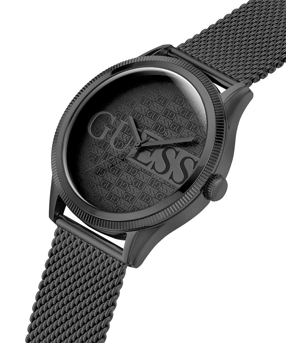 GUESS Mens Black Analog Watch
