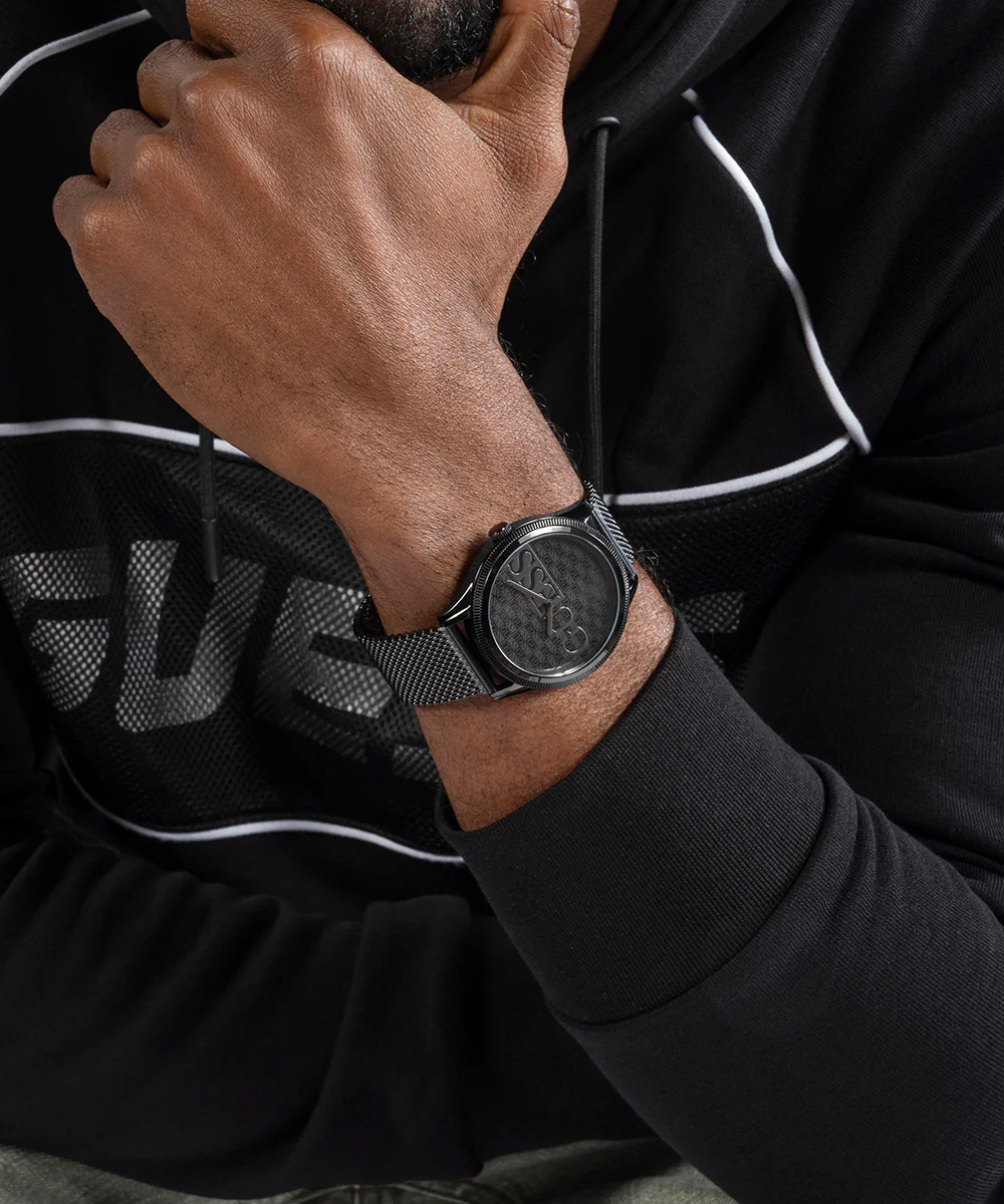 GUESS Mens Black Analog Watch