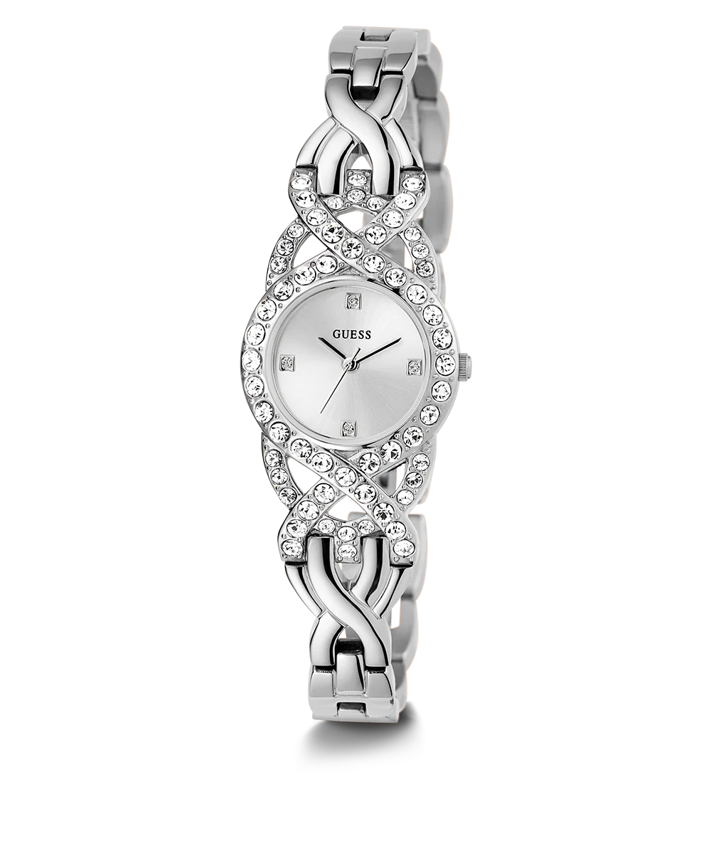 GUESS Ladies Silver Tone Analog Watch