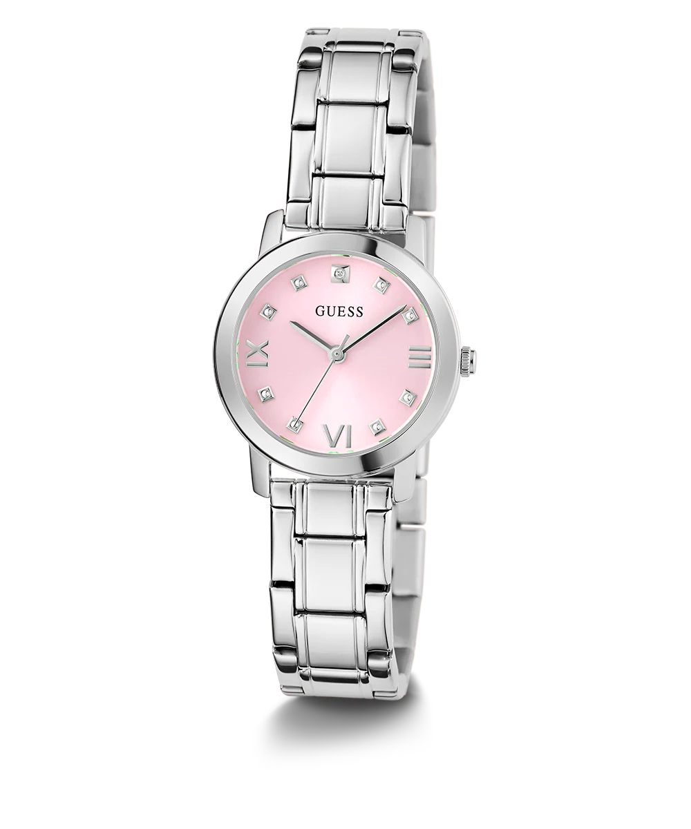 GUESS Ladies Silver Tone Analog Watch