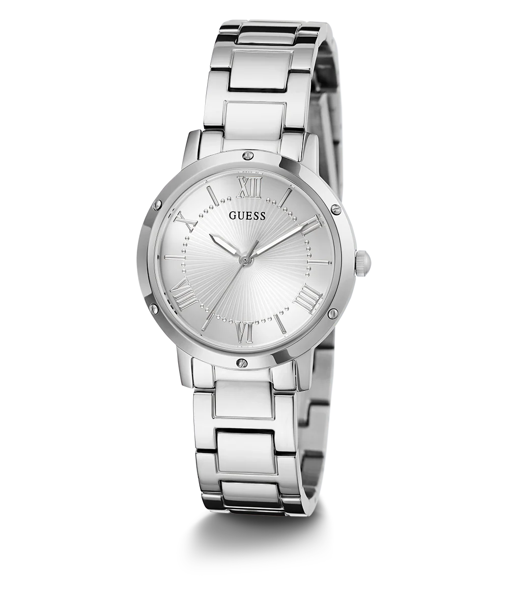 GUESS Ladies Silver Tone Analog Watch