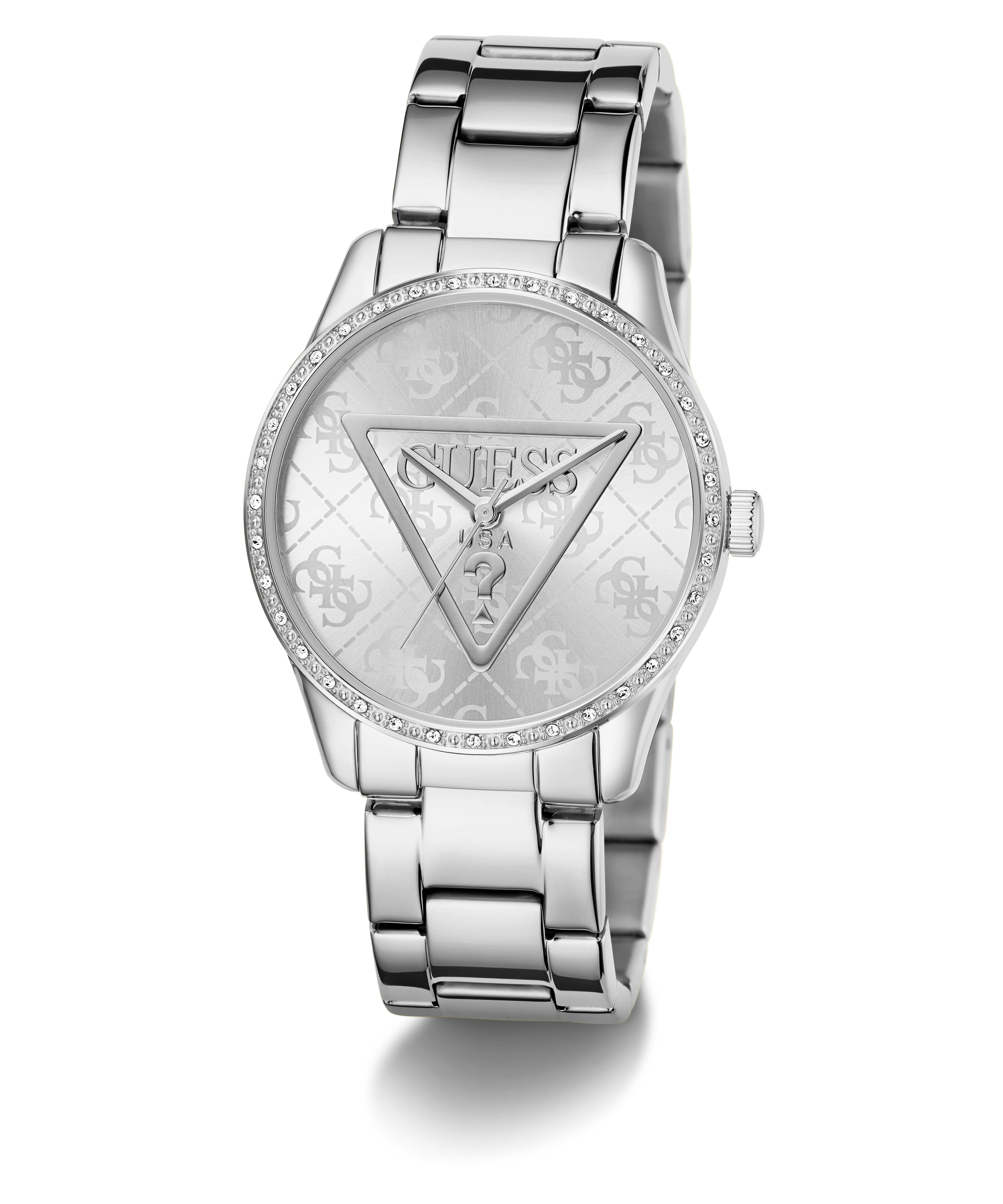GUESS Ladies Silver Tone Analog Watch