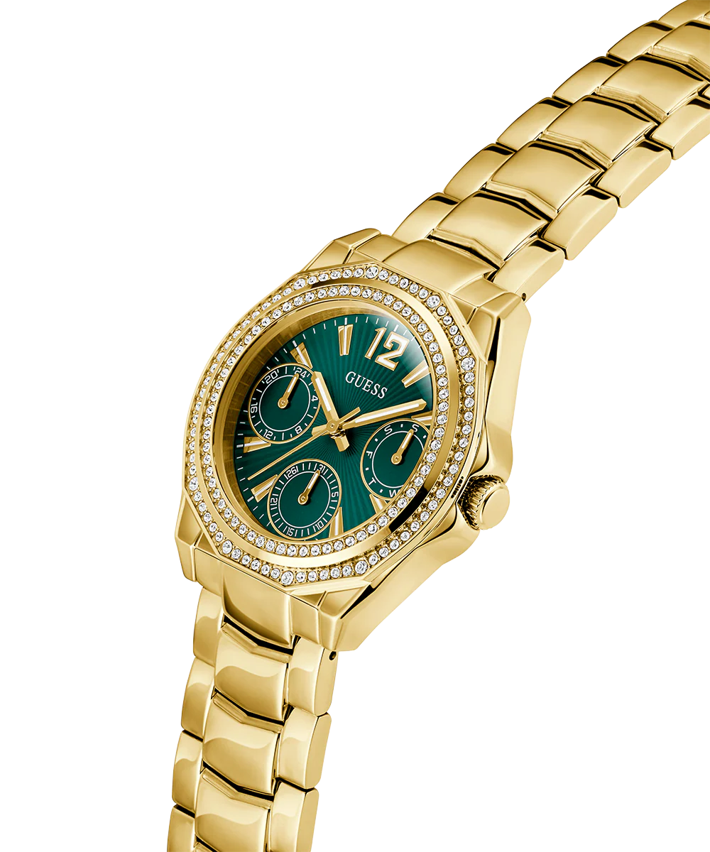 GUESS Ladies Gold Tone Multi-function Watch
