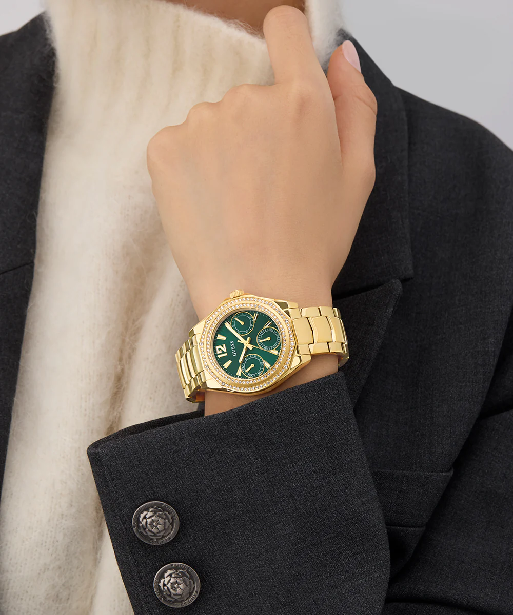 GUESS Ladies Gold Tone Multi-function Watch