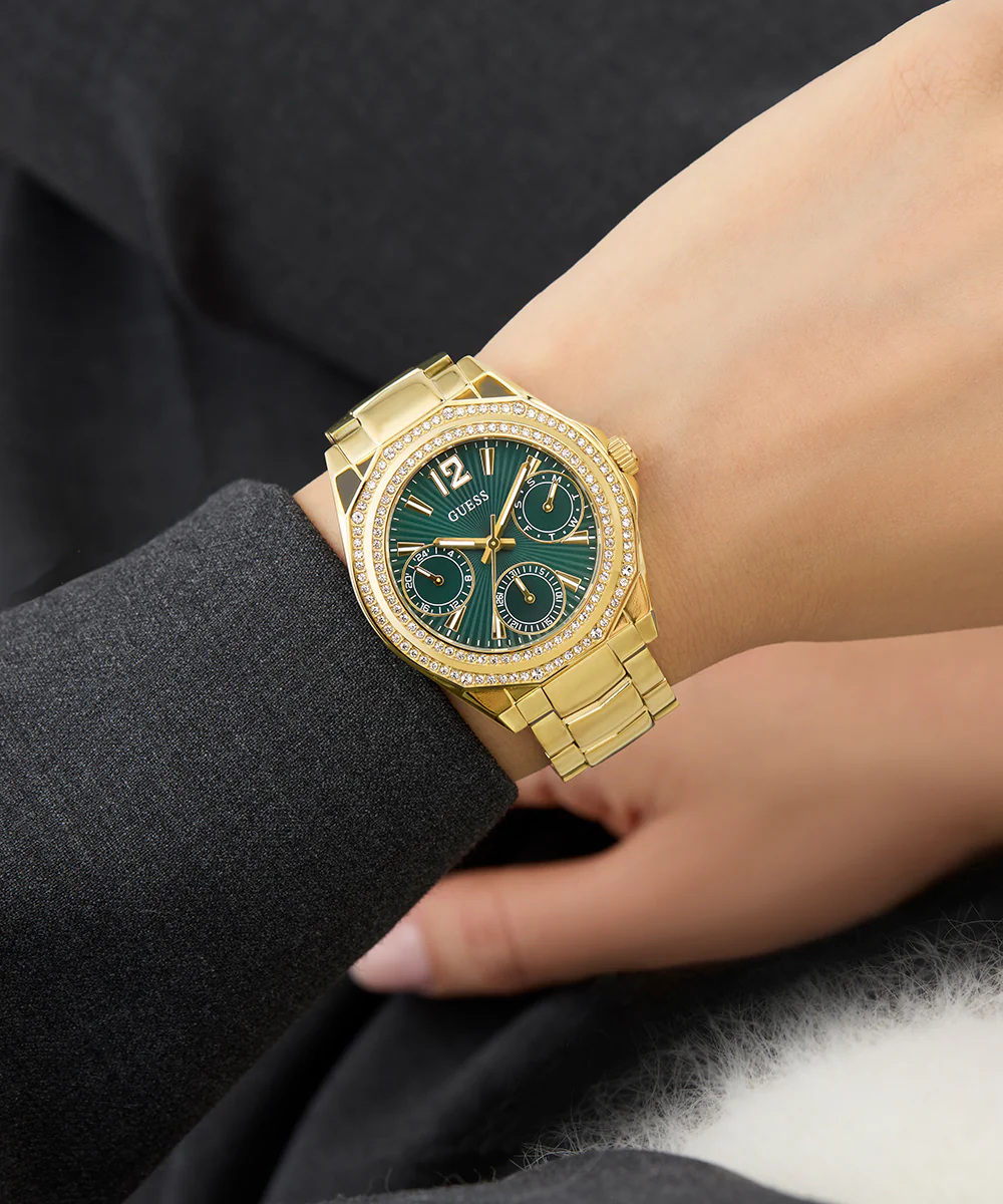 GUESS Ladies Gold Tone Multi-function Watch