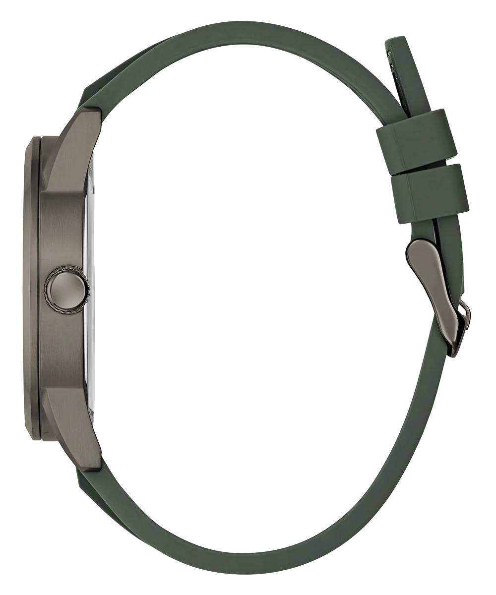 GUESS Mens Green Gunmetal Multi-function Watch