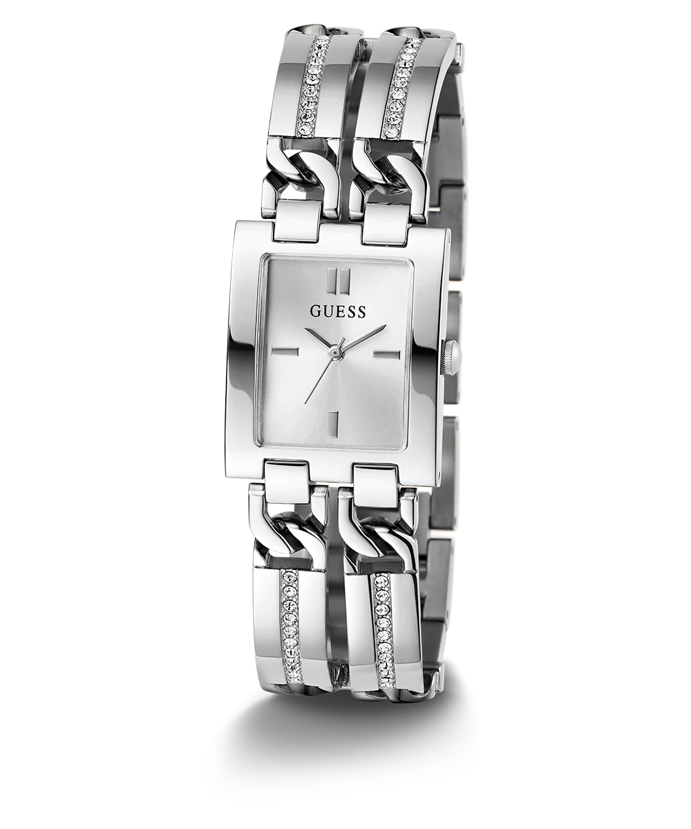 GUESS Ladies Silver Tone Analog Watch