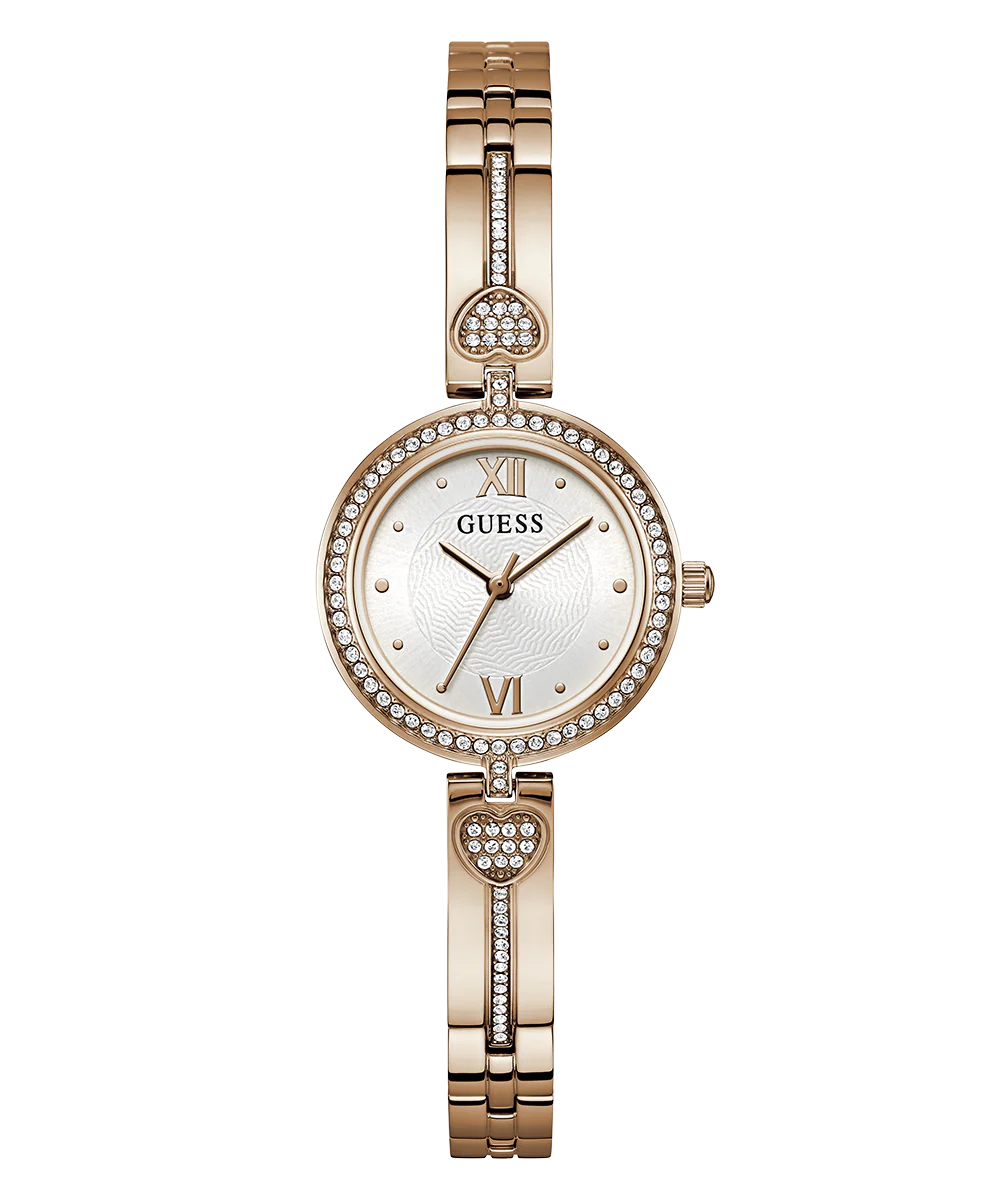 GUESS Ladies Rose Gold Tone Analog Watch