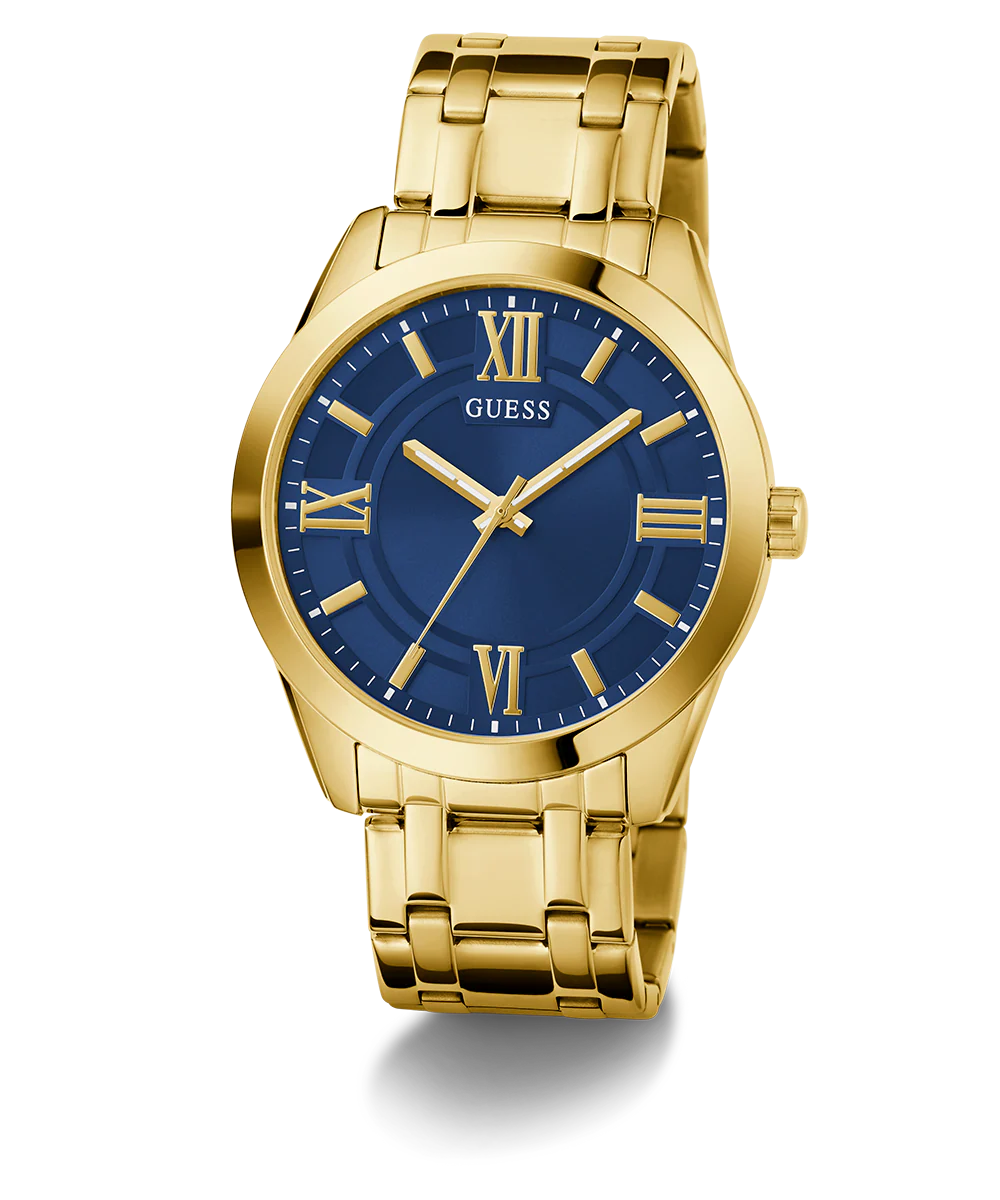 GUESS Mens Gold Tone Analog Watch