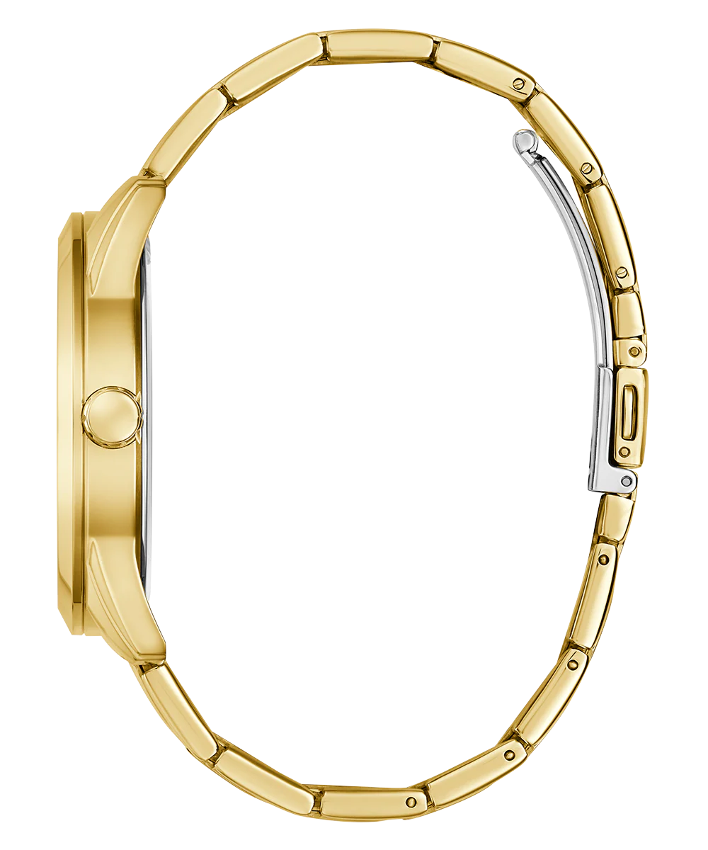 GUESS Mens Gold Tone Analog Watch