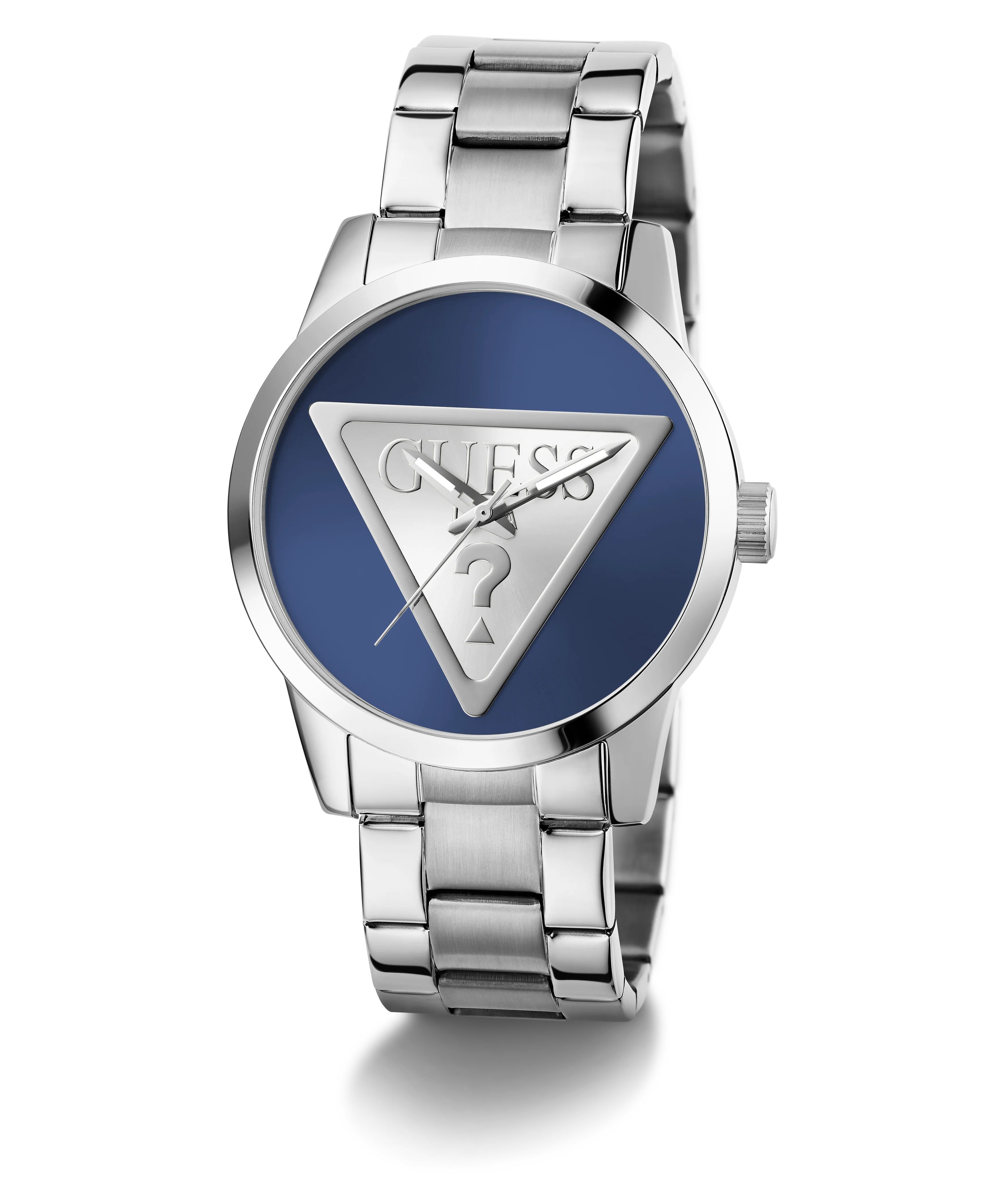 GUESS Mens Silver Tone Analog Watch