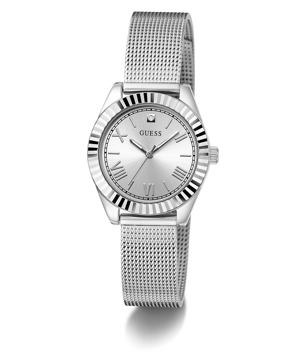 GUESS Mini Luna Ladies Silver Tone Analog Watch