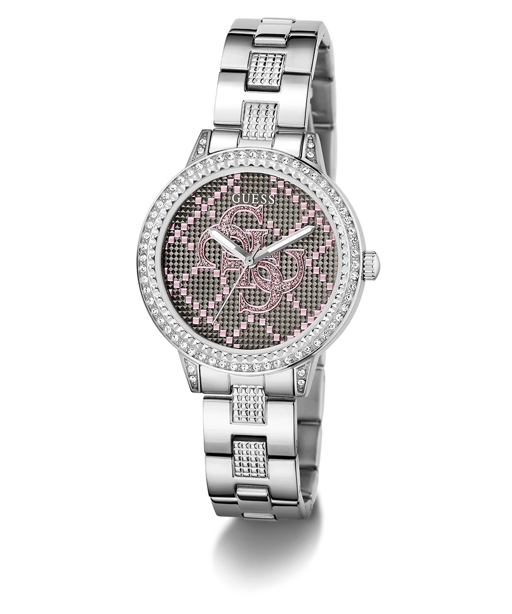 GUESS Ladies Silver Tone Analog Watch
