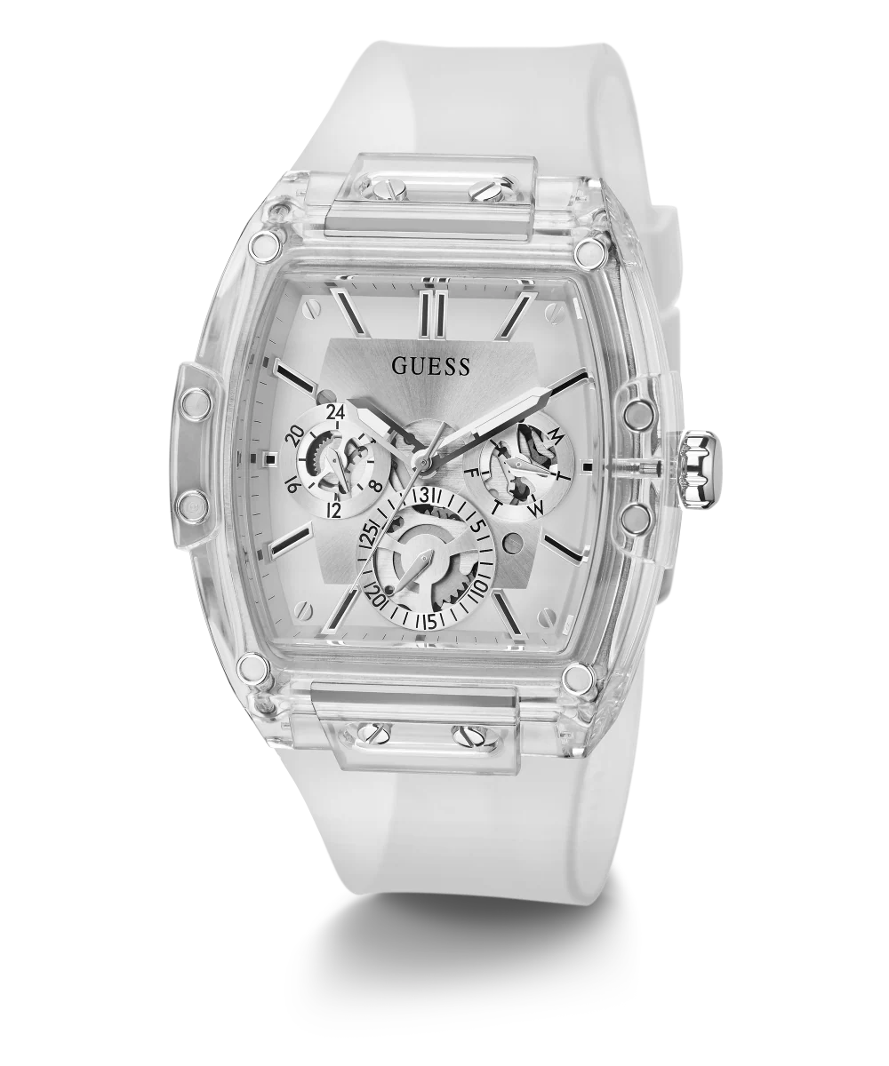 GUESS Mens Clear Multi-function Watch