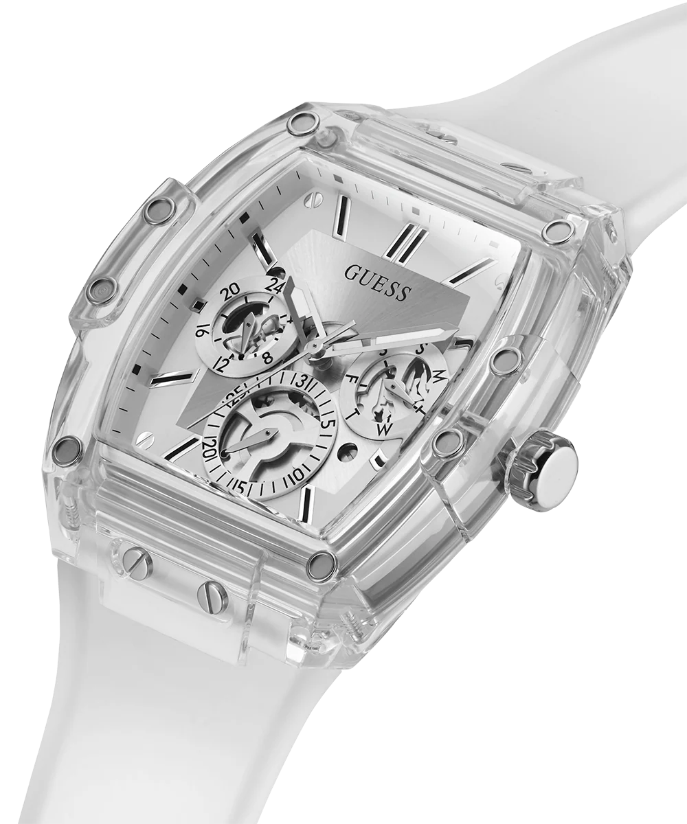 GUESS Mens Clear Multi-function Watch
