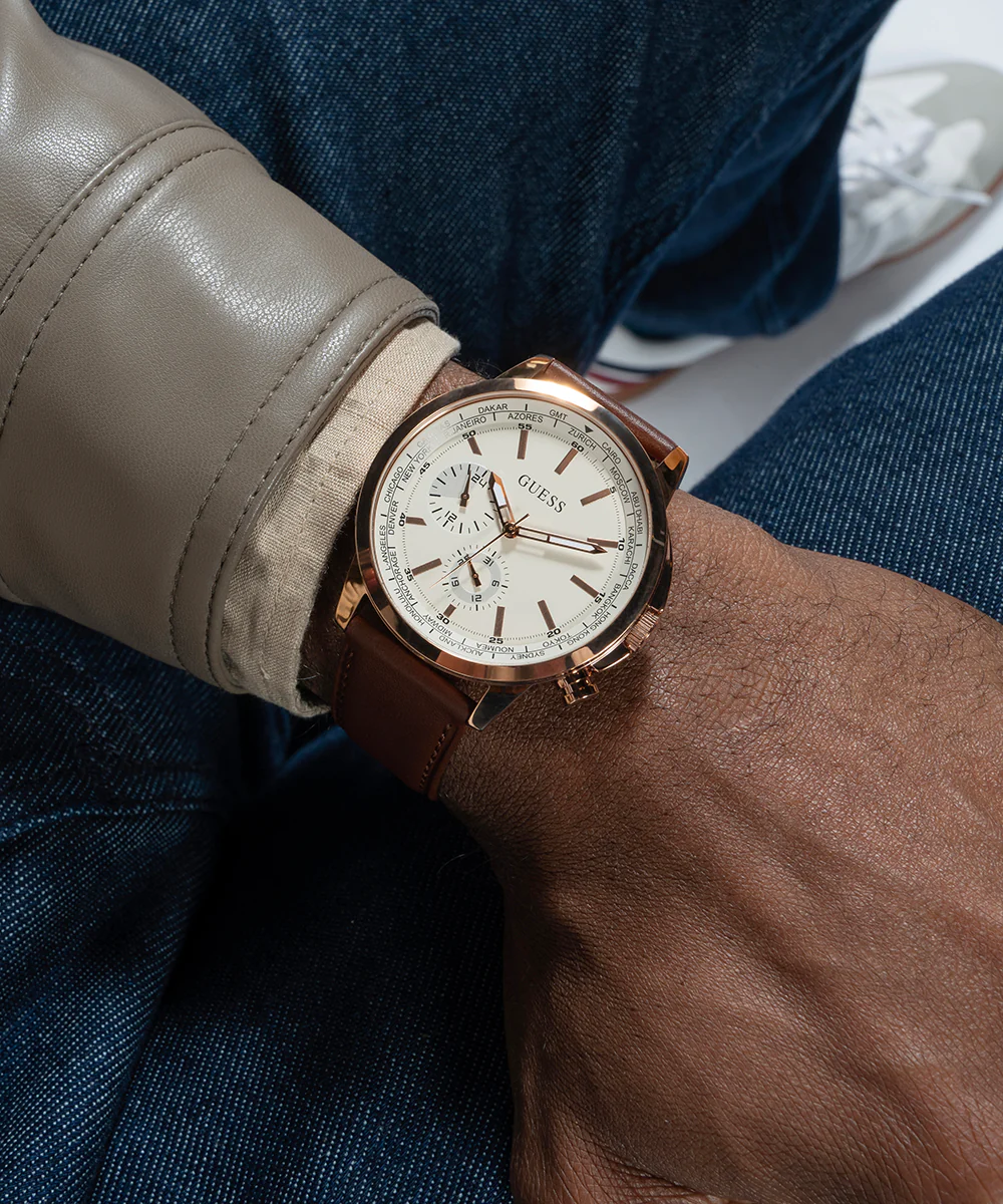 736-guess-mens-brown-rose-gold-tone-multi-function-watch-4.webp GUESS Mens Brown Rose Gold Tone Multi-function Watch