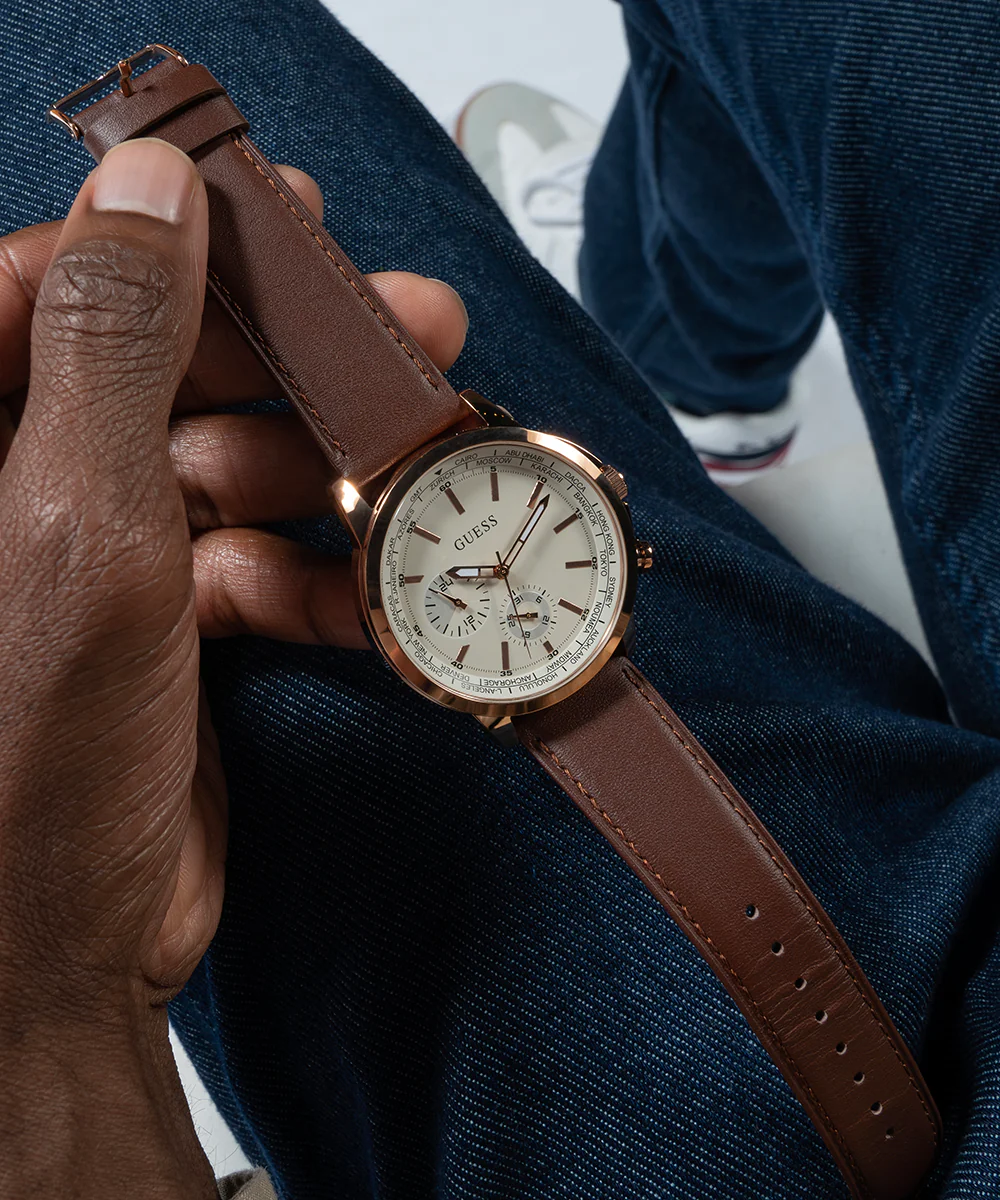 736-guess-mens-brown-rose-gold-tone-multi-function-watch-6.webp GUESS Mens Brown Rose Gold Tone Multi-function Watch