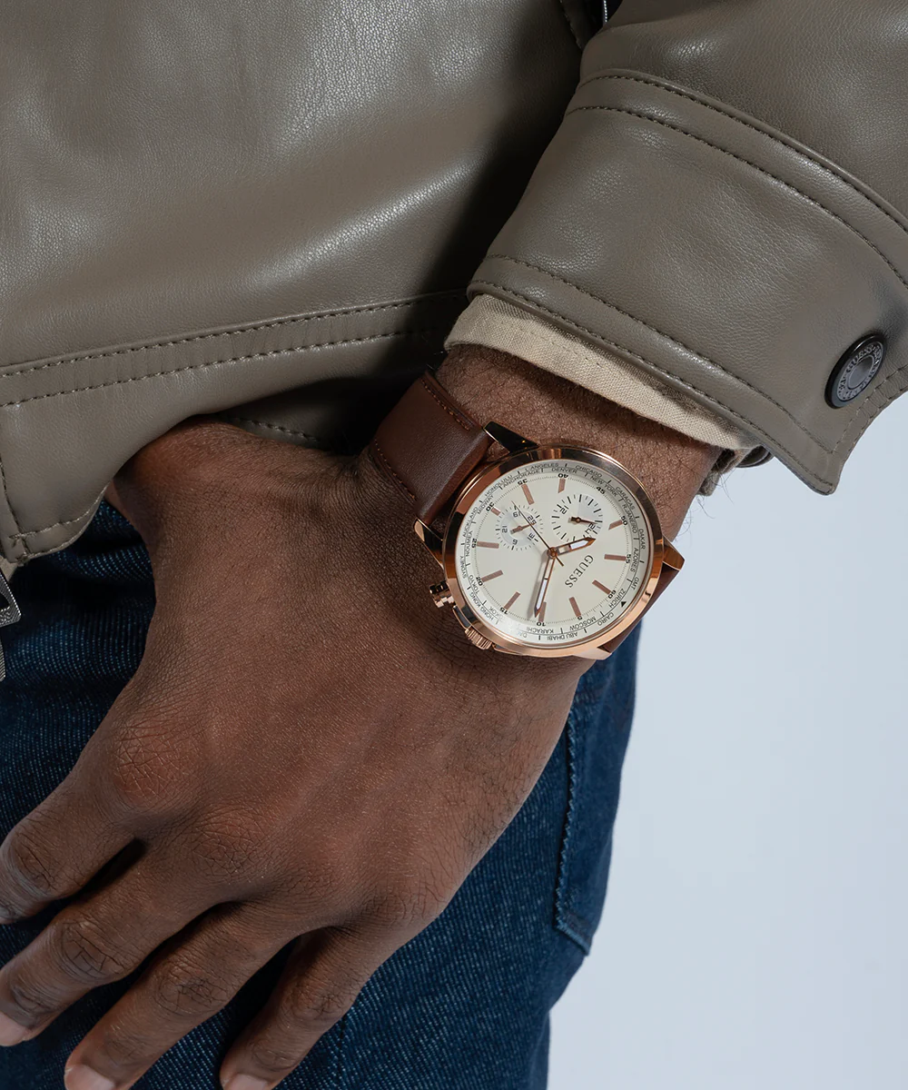 736-guess-mens-brown-rose-gold-tone-multi-function-watch-8.webp GUESS Mens Brown Rose Gold Tone Multi-function Watch