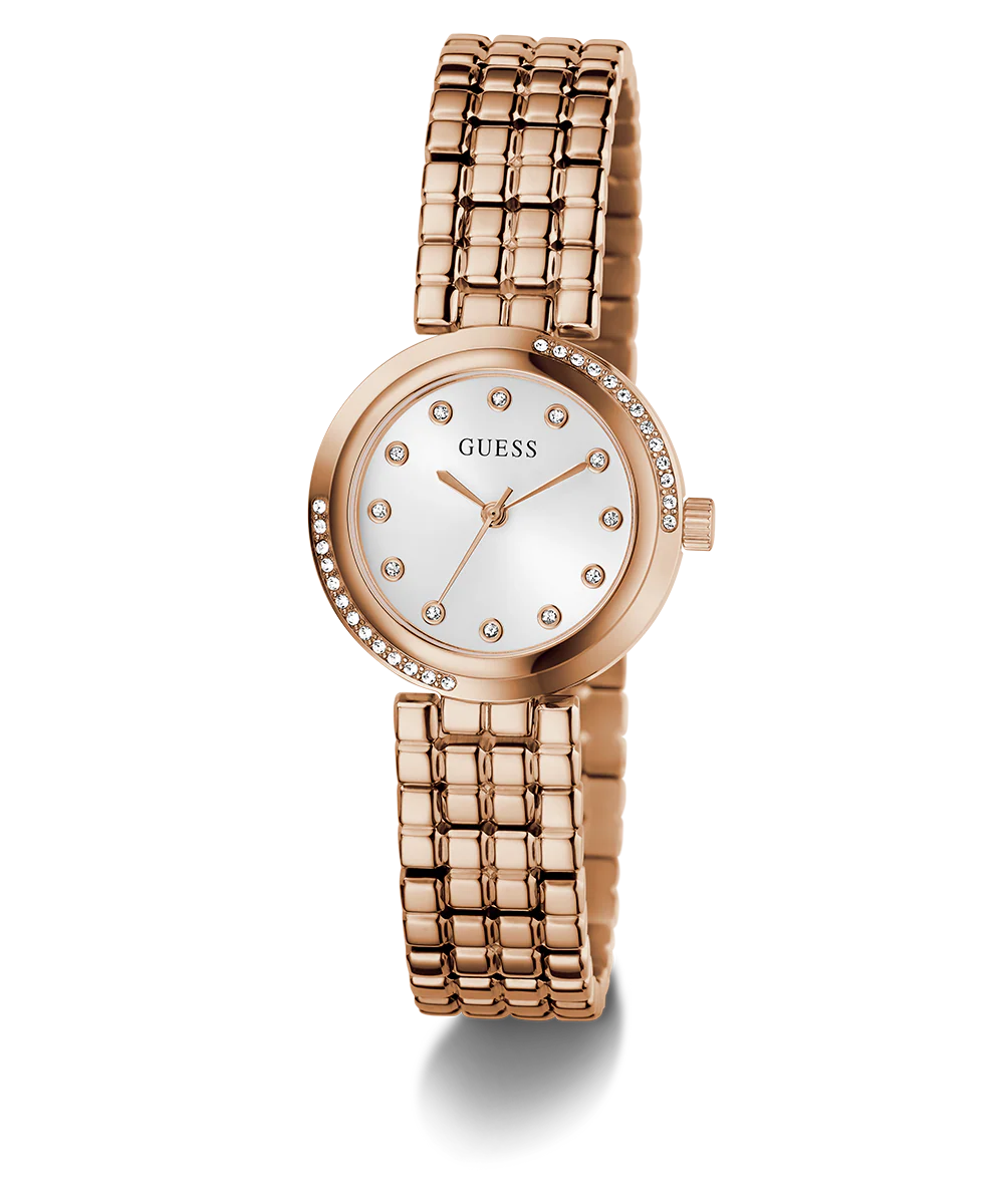 GUESS Ladies Rose Gold Tone Analog Watch