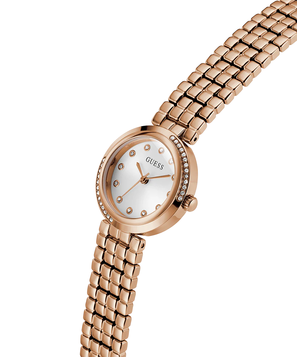 GUESS Ladies Rose Gold Tone Analog Watch