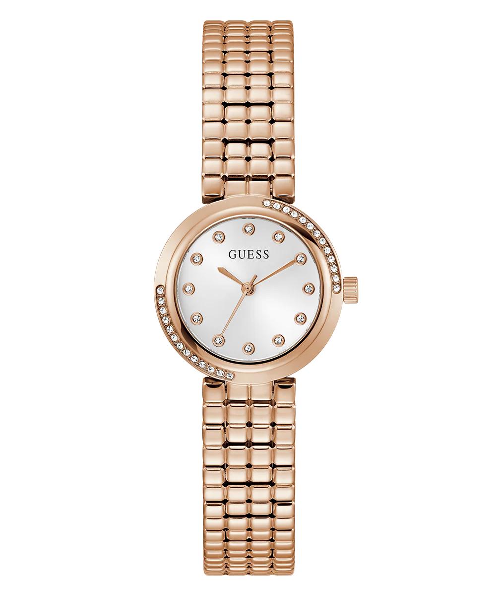 GUESS Ladies Rose Gold Tone Analog Watch
