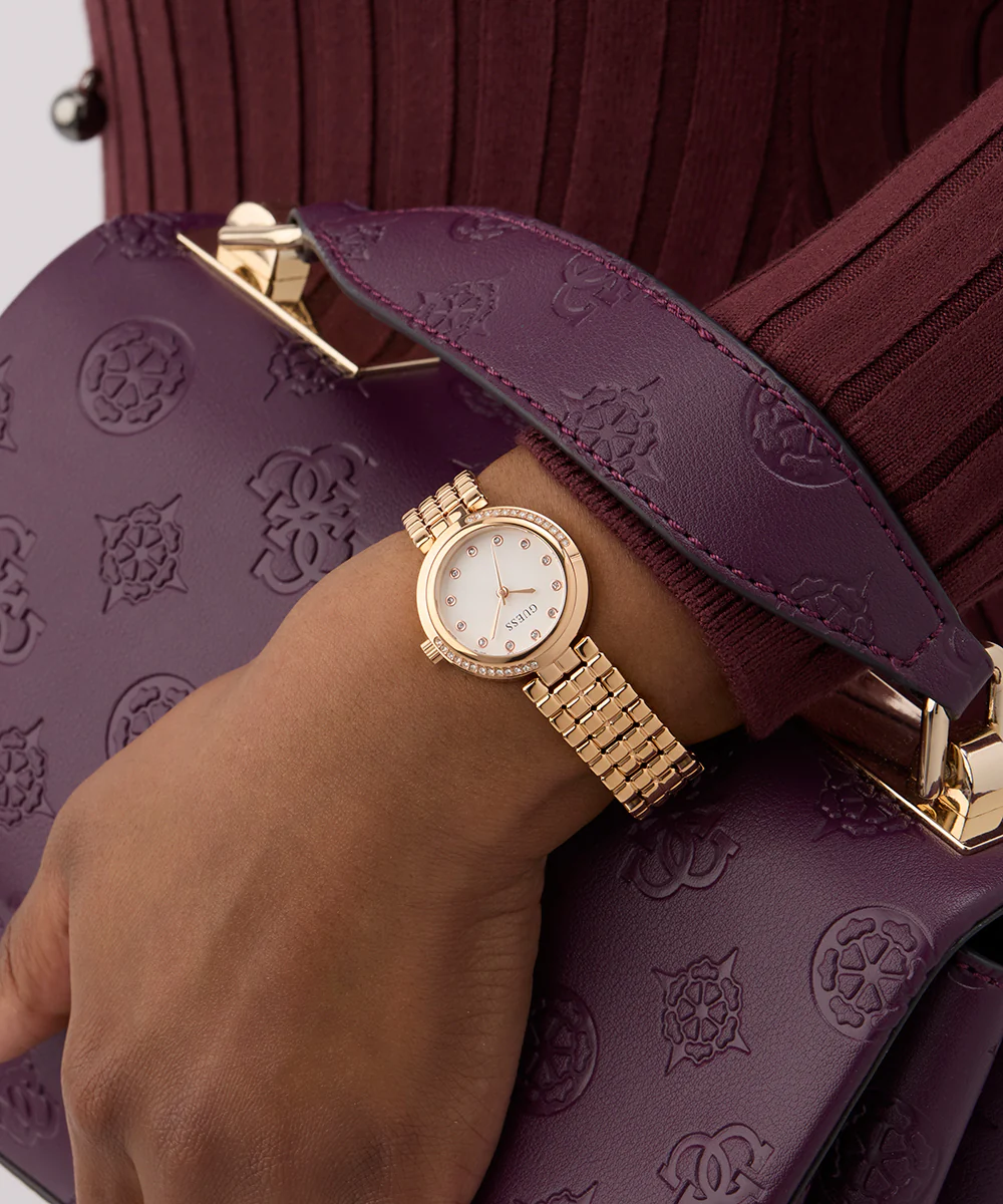 GUESS Ladies Rose Gold Tone Analog Watch