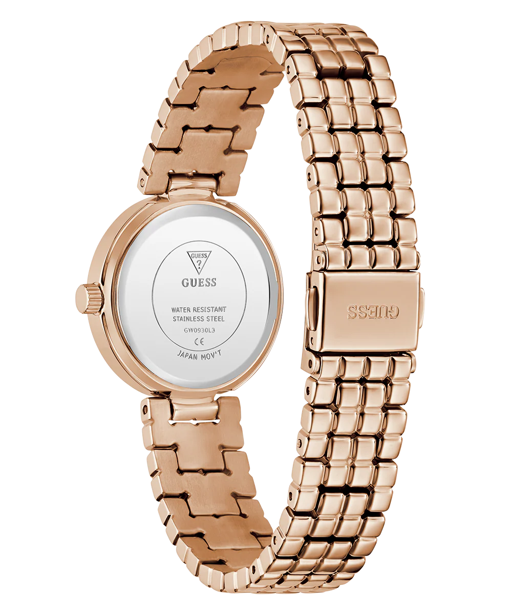 GUESS Ladies Rose Gold Tone Analog Watch