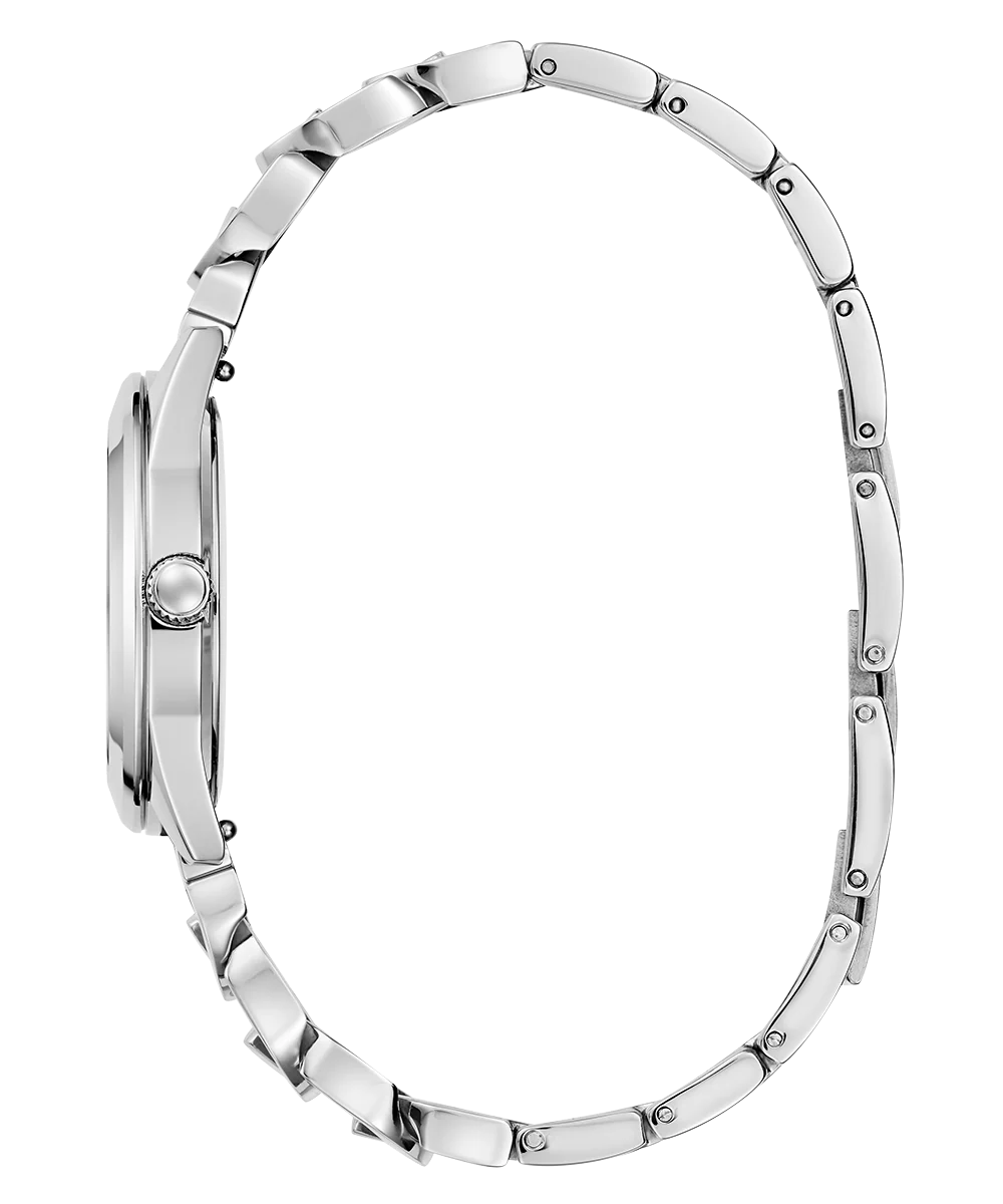 GUESS Ladies Silver Tone Analog Watch Gift Set