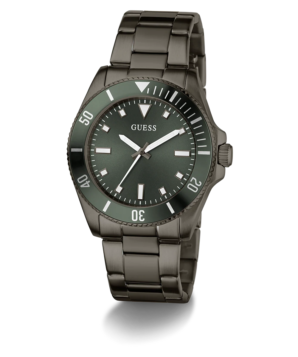 GUESS Mens Gunmetal Analog Watch