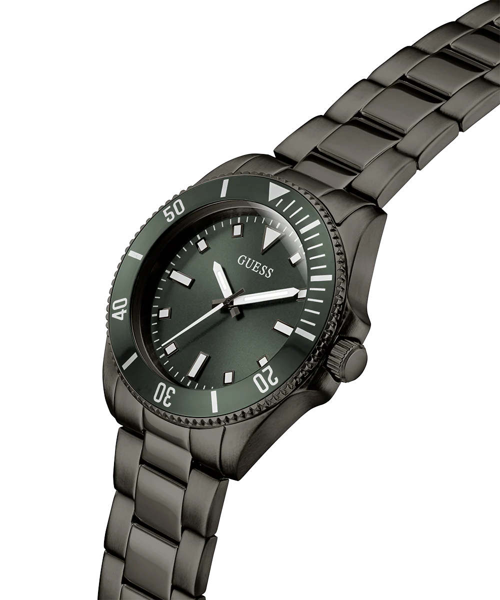 GUESS Mens Gunmetal Analog Watch