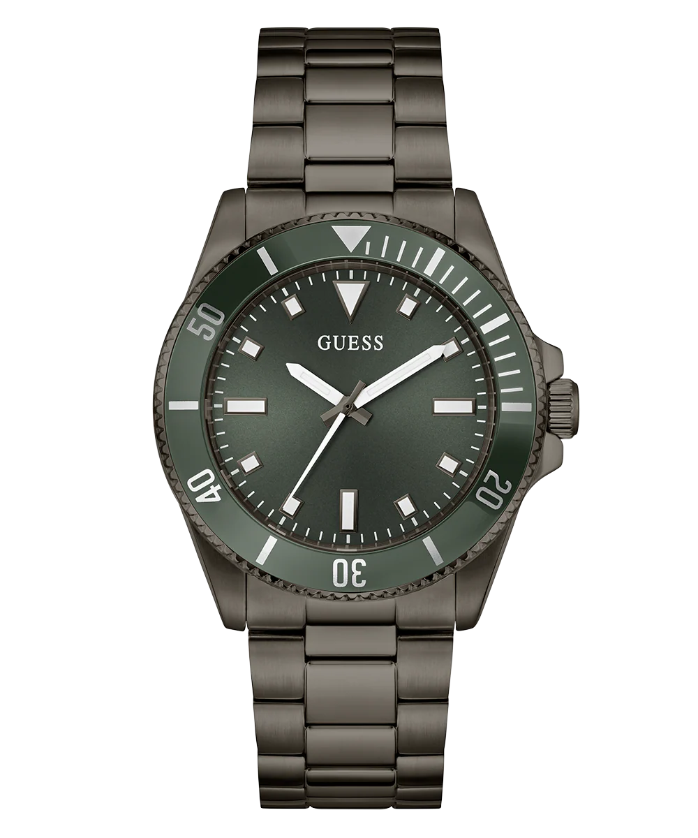 GUESS Mens Gunmetal Analog Watch