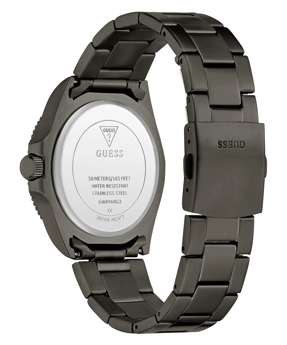 GUESS Mens Gunmetal Analog Watch