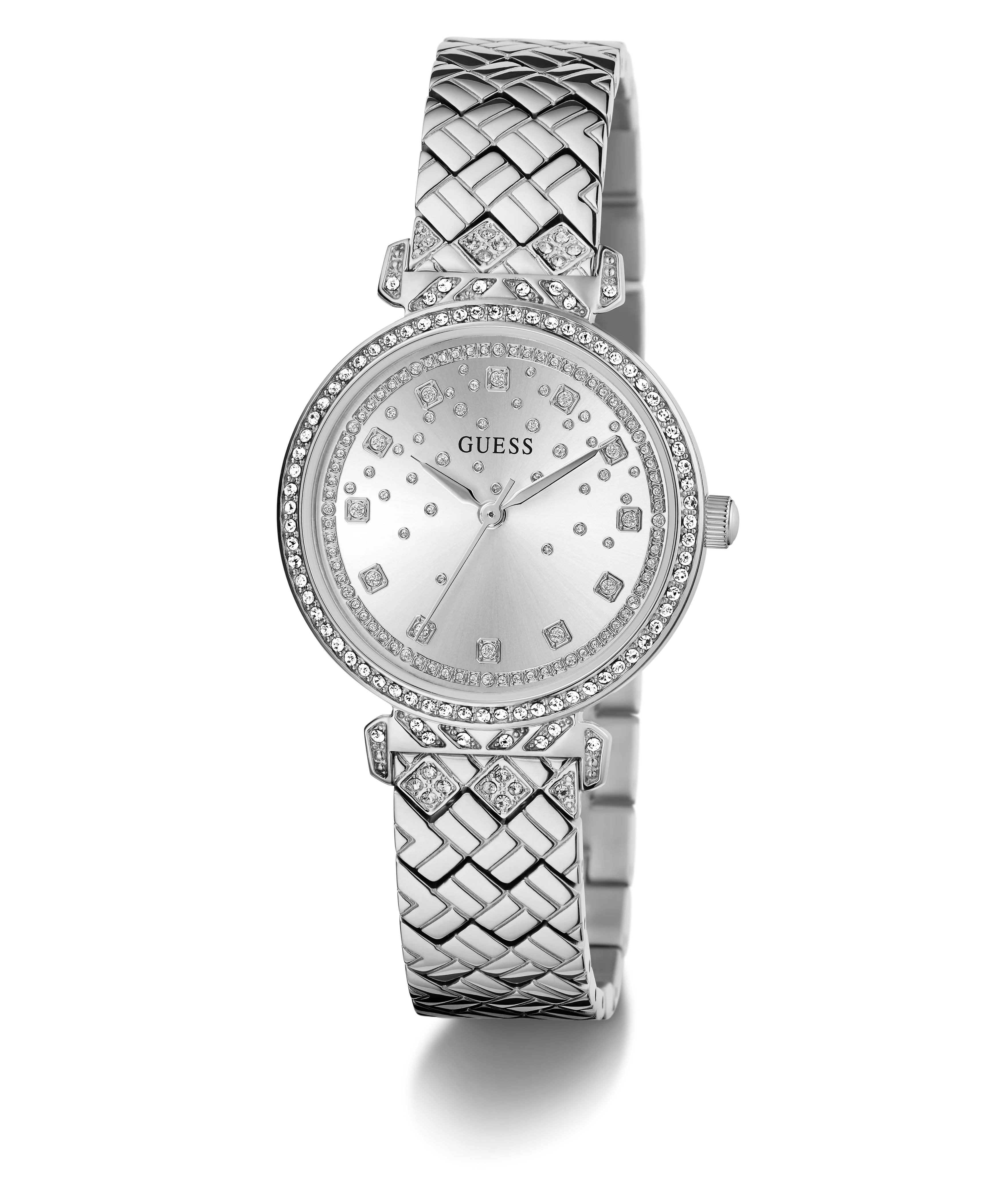 GUESS Ladies Silver Tone Analog Watch