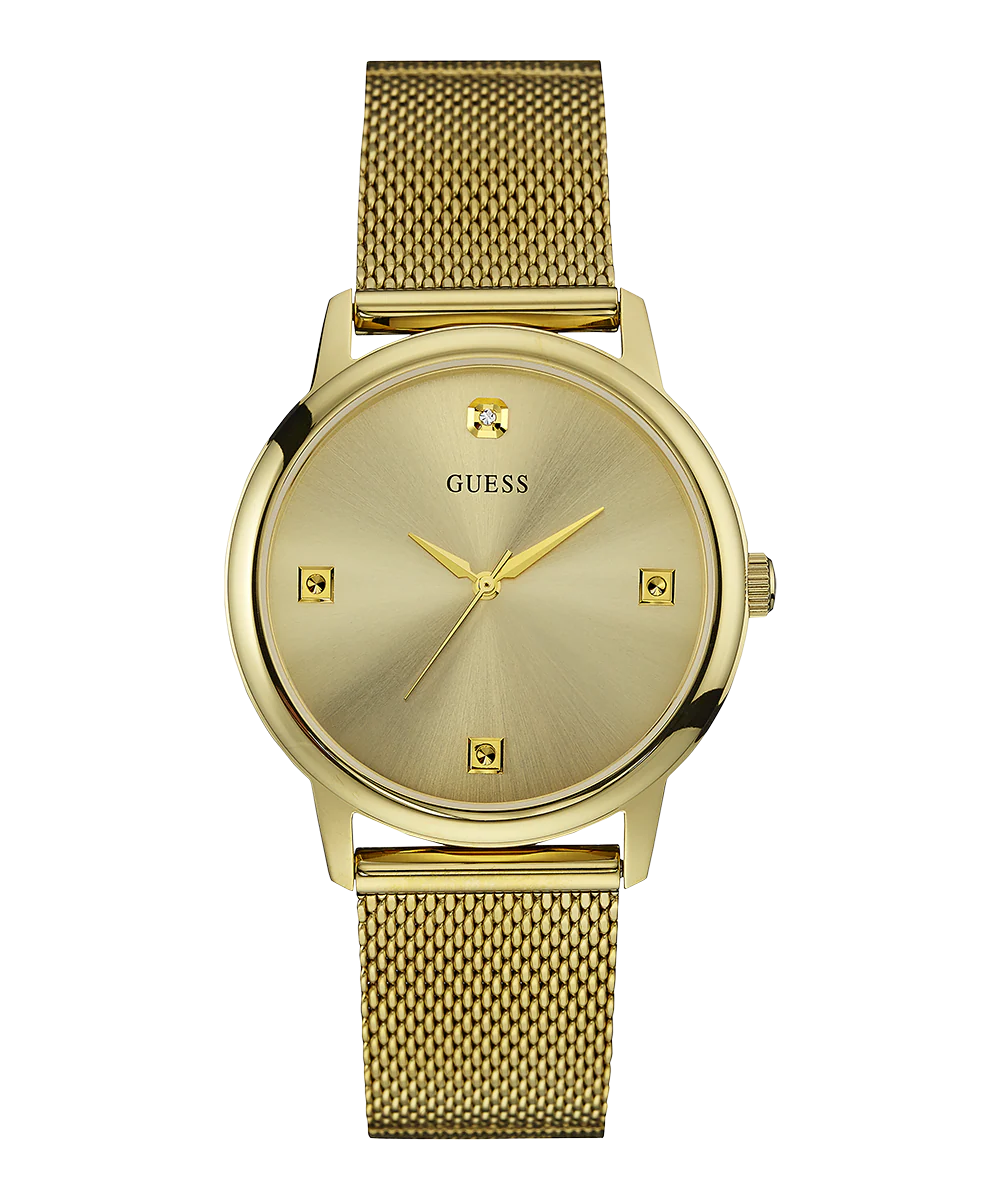 GUESS Mens Gold Tone Analog Watch