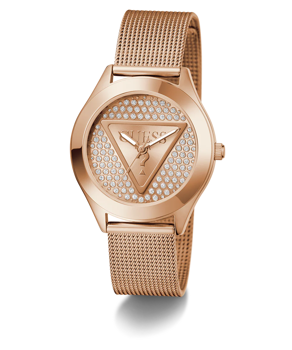 GUESS Ladies Rose Gold Tone Analog Watch