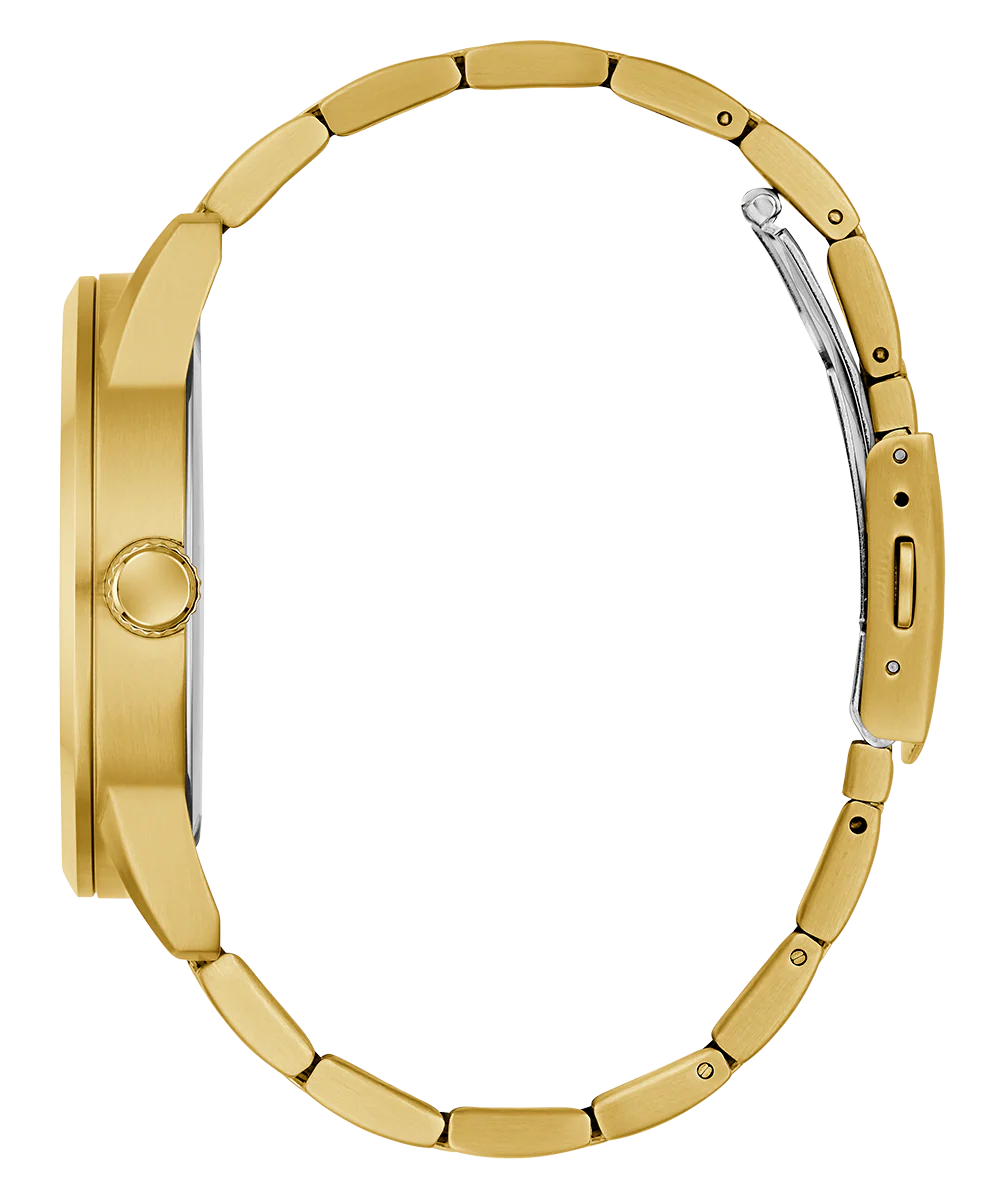 GUESS Mens Gold Tone Multi-function Watch
