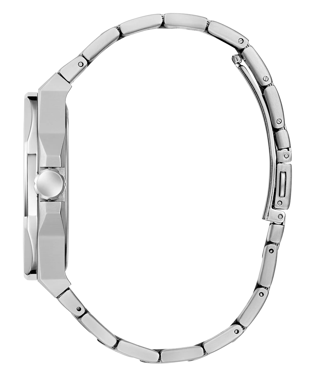 GUESS Mens Silver Tone Analog Watch