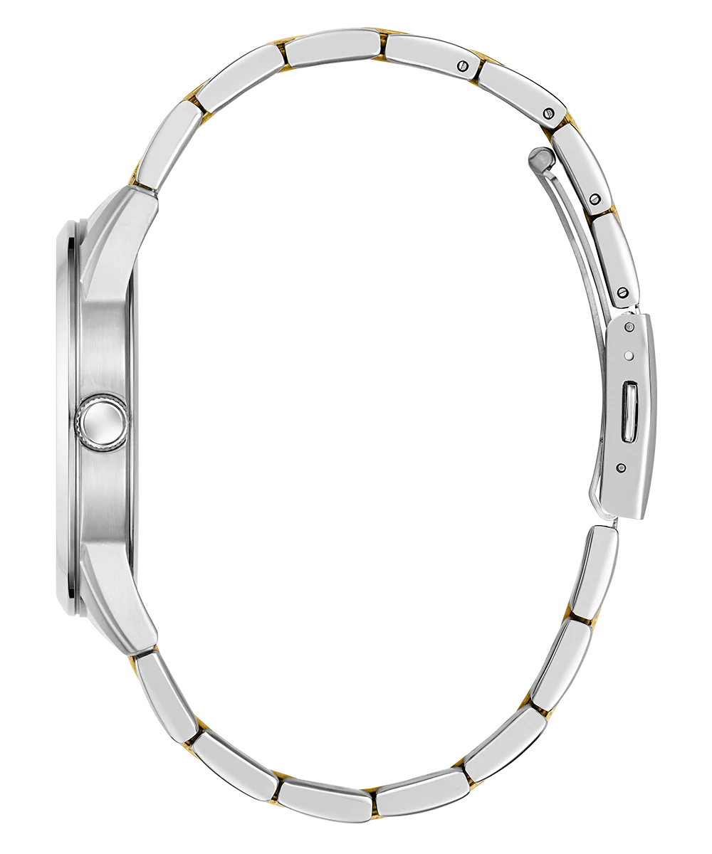 GUESS Mens 2-Tone Silver Tone Analog Watch